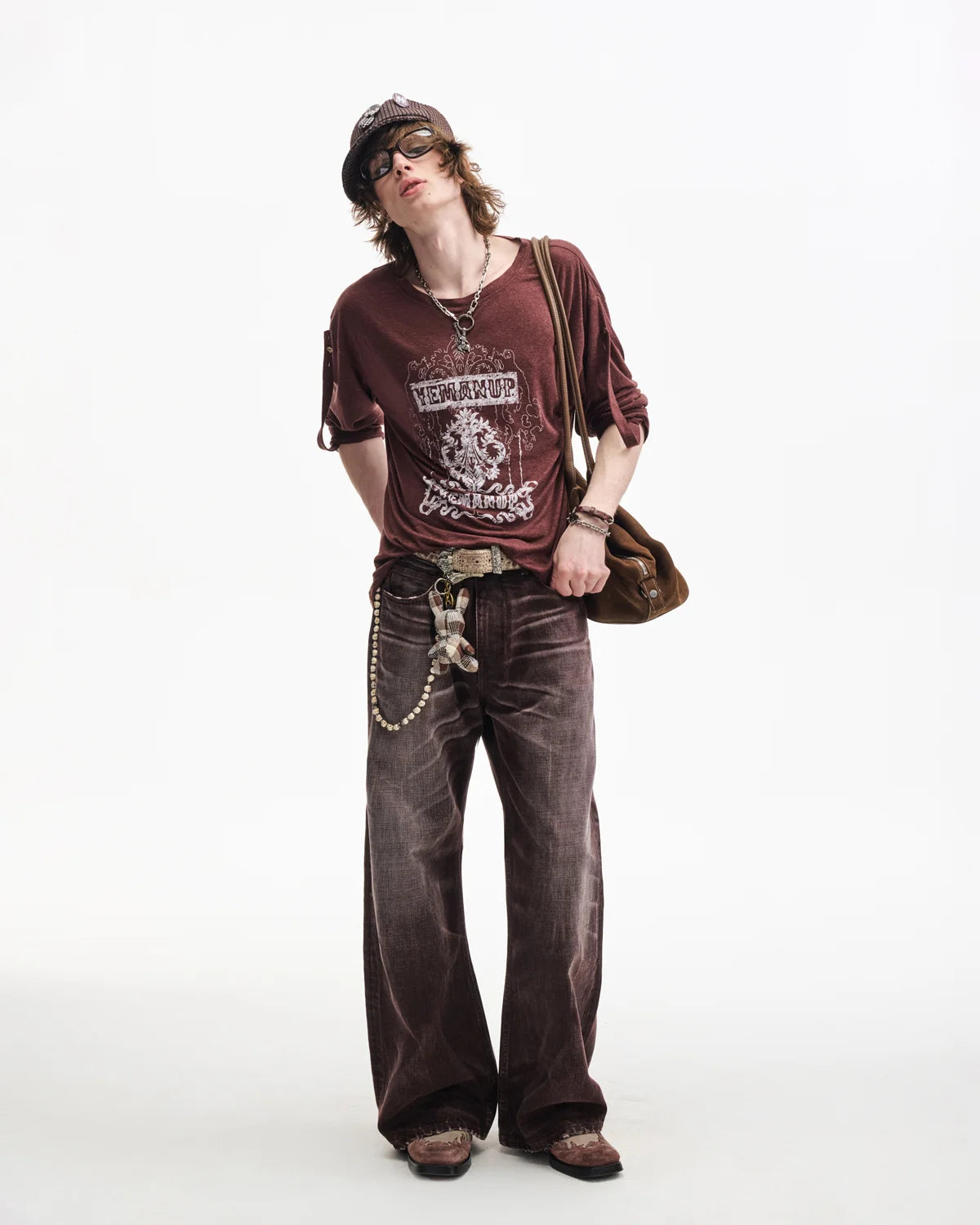 Unisex High Quality Vintage Acid Wash Flare Jeans