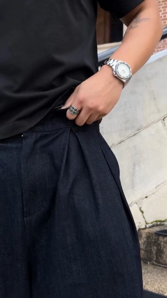 Men’s Oversized Balloon Fit Denim Pants