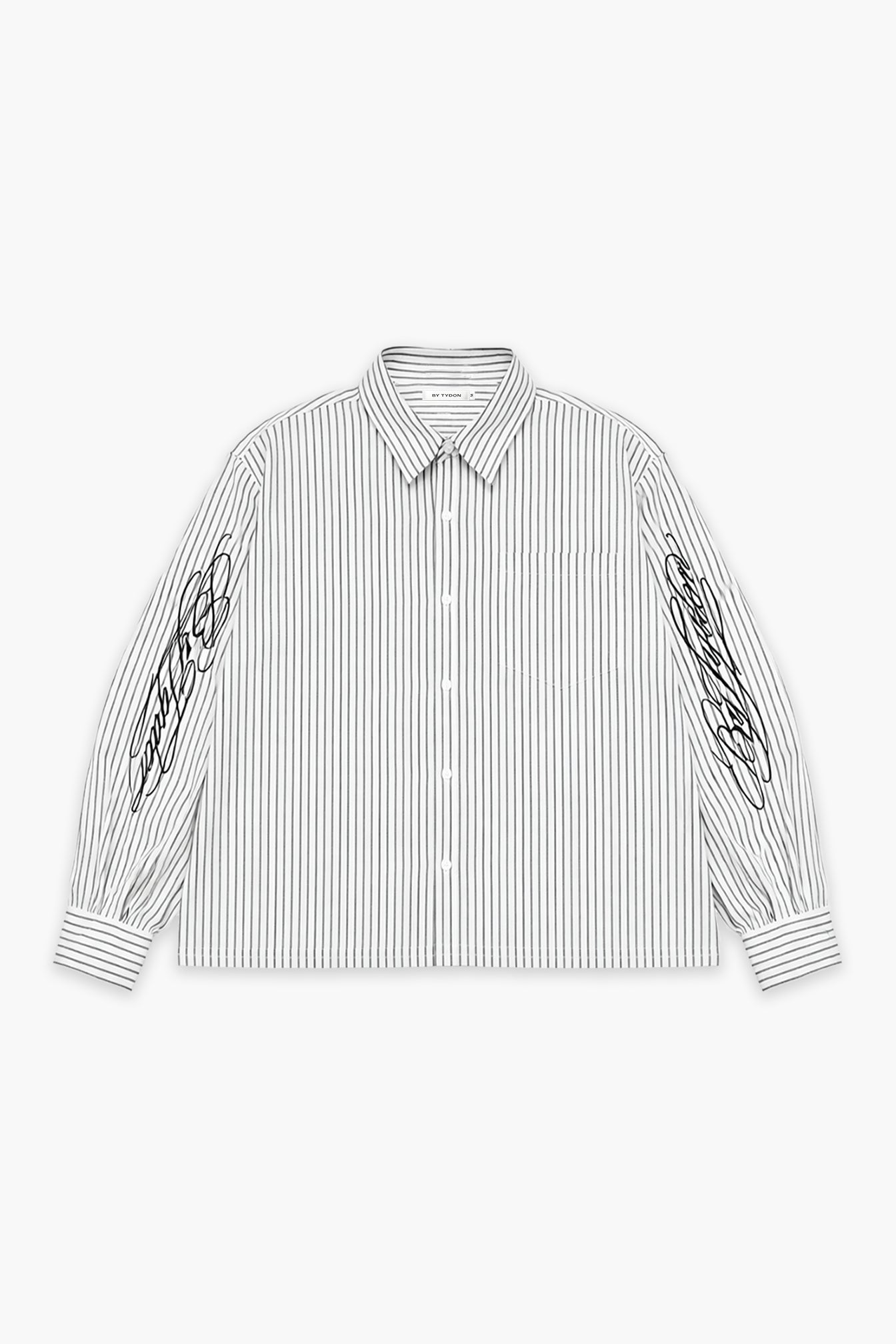 Striped Long Sleeve Shirt - White/Black