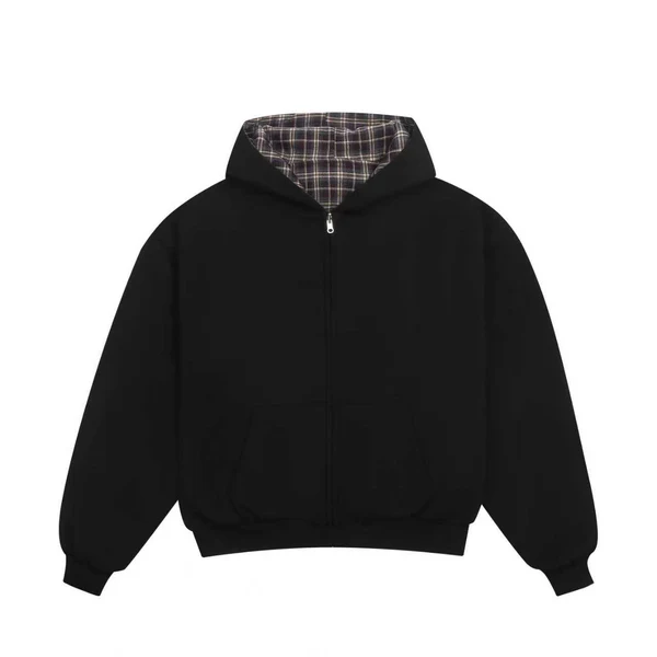 REVERSIBLE DOUBLE HOOD ZIP-HOODIE