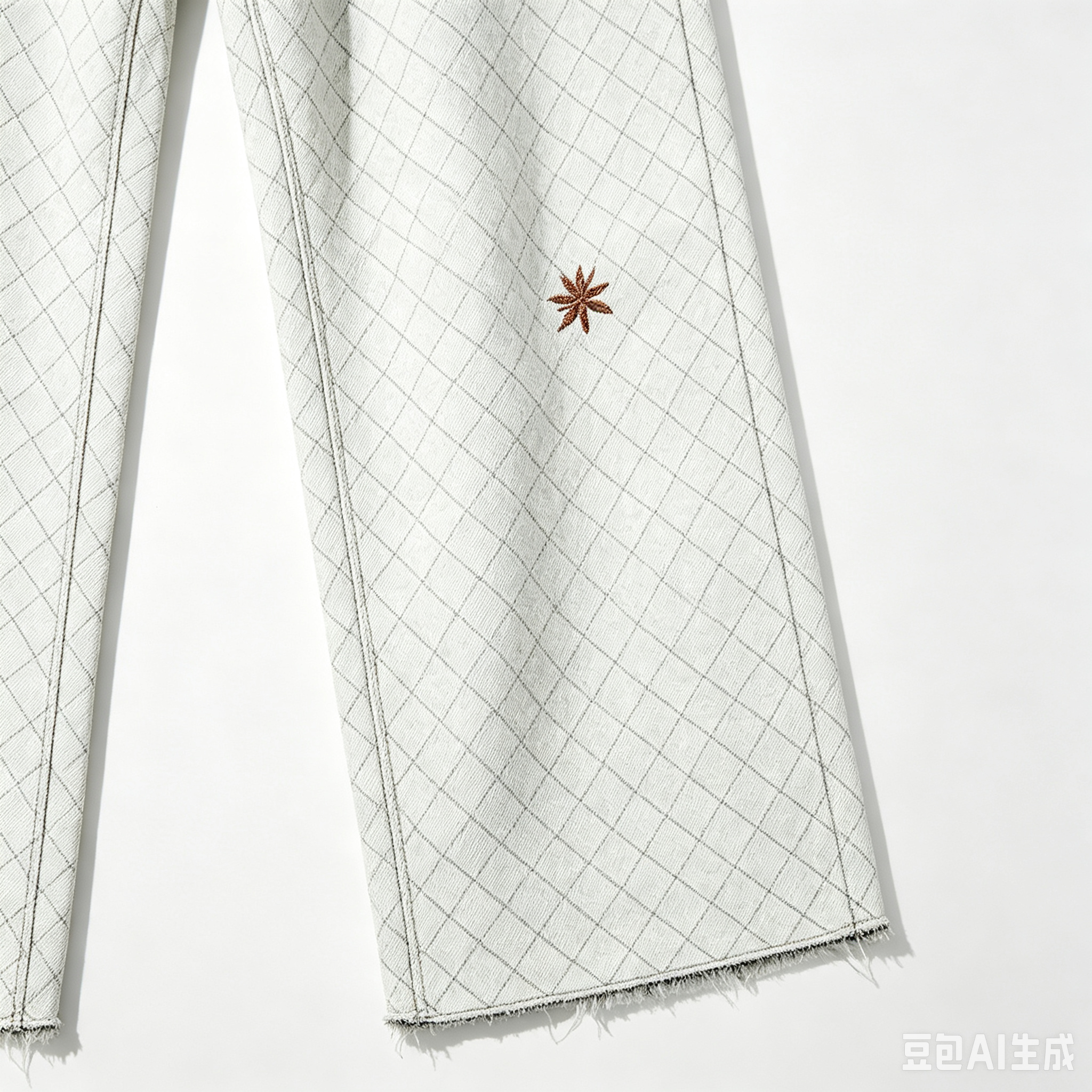 Lattice Pattern Flare Jeans