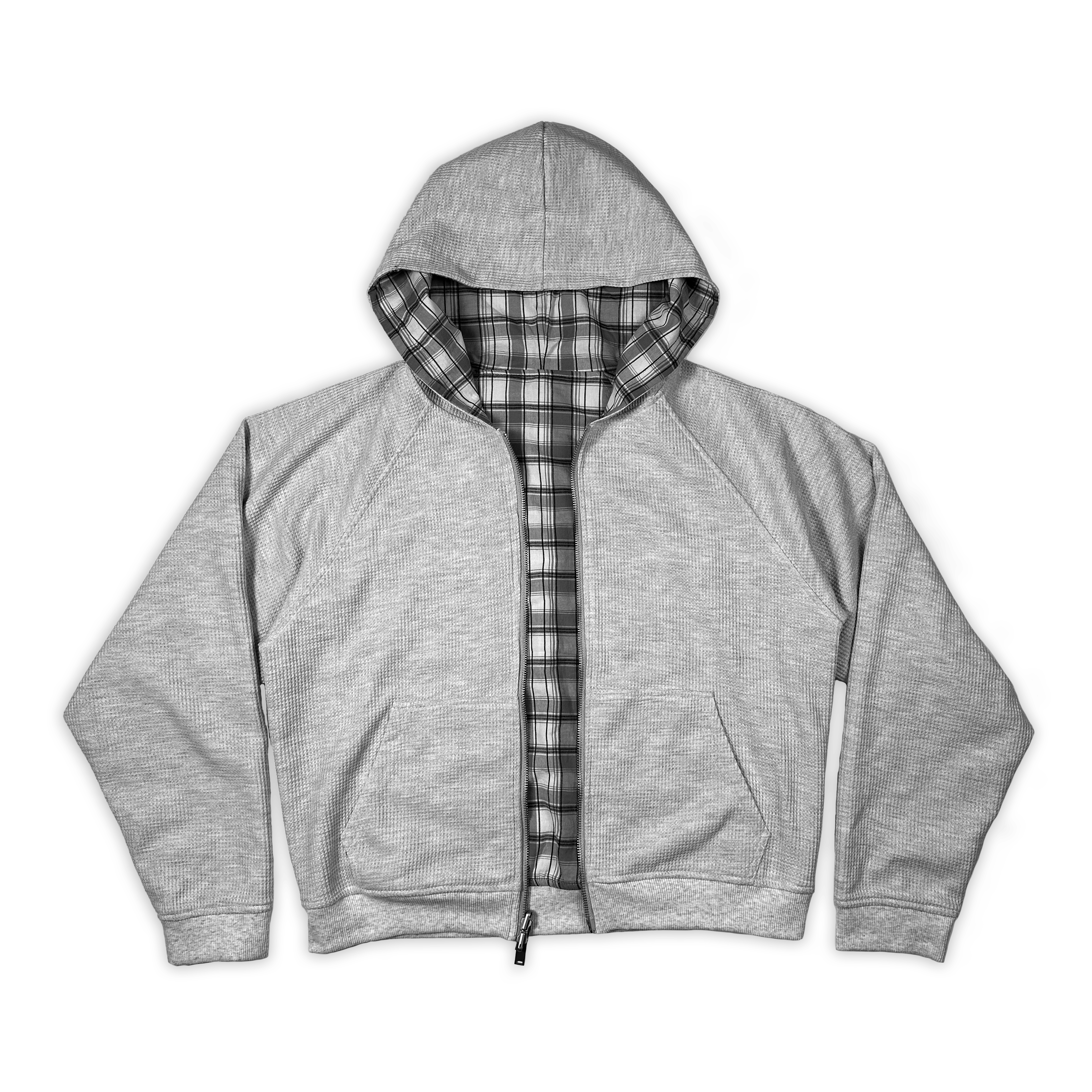 Black&Grey Flannel Hoodie