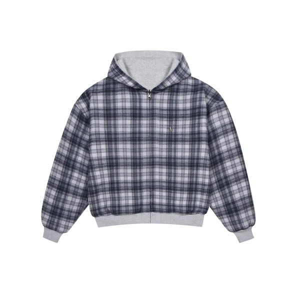 REVERSIBLE DOUBLE HOOD ZIP-HOODIE