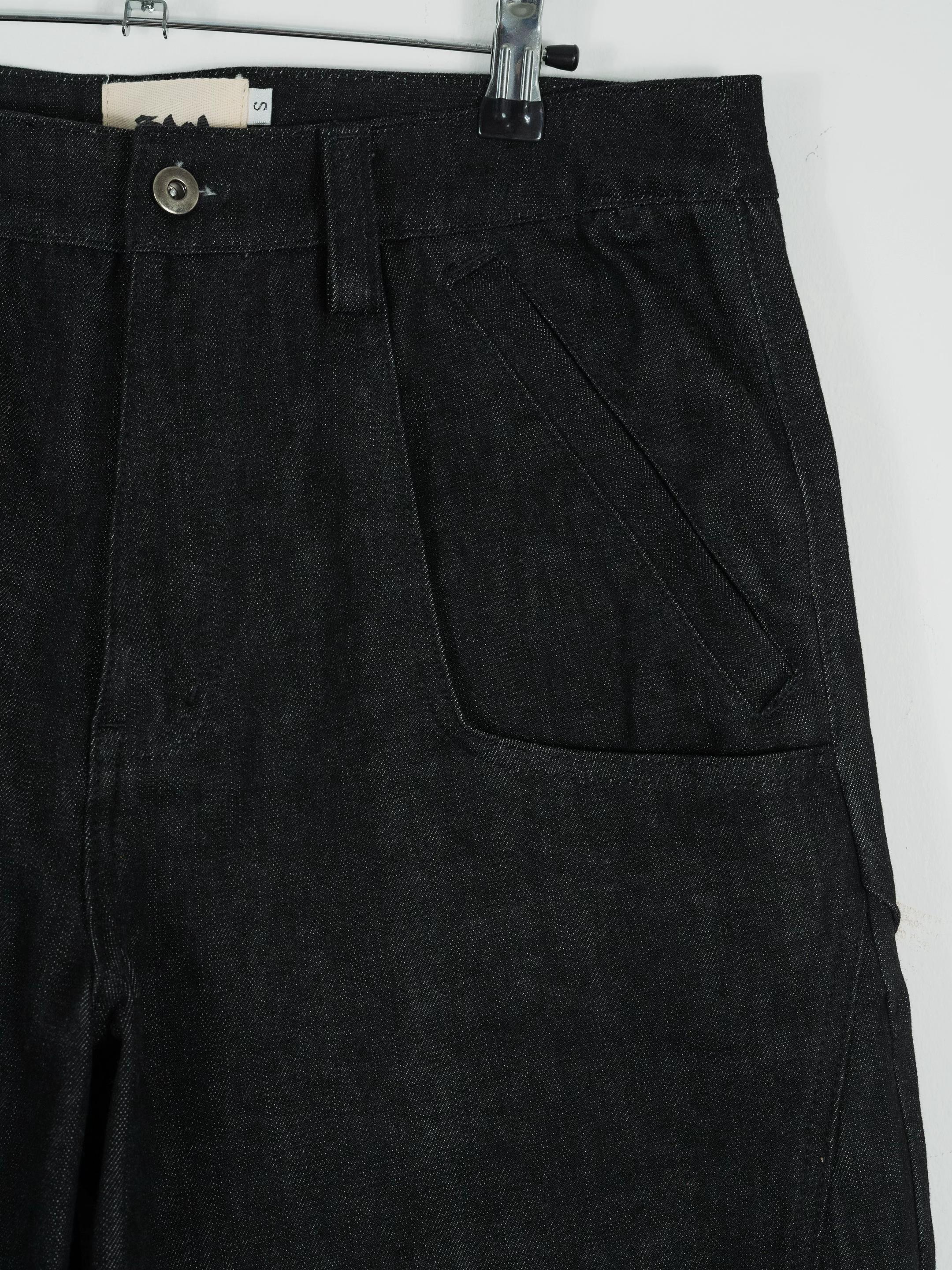 Black Wide Fit Denim Bermuda Shorts
