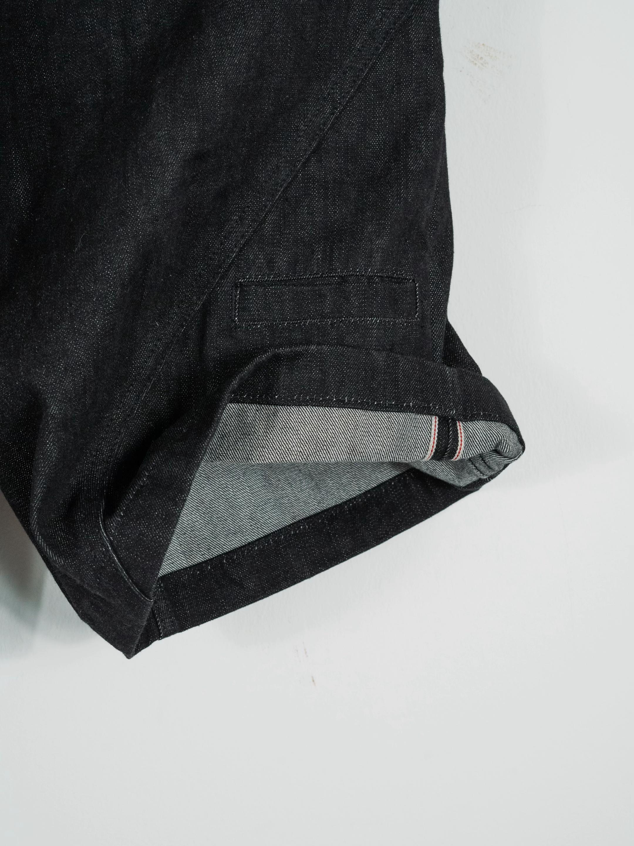 Black Wide Fit Denim Bermuda Shorts