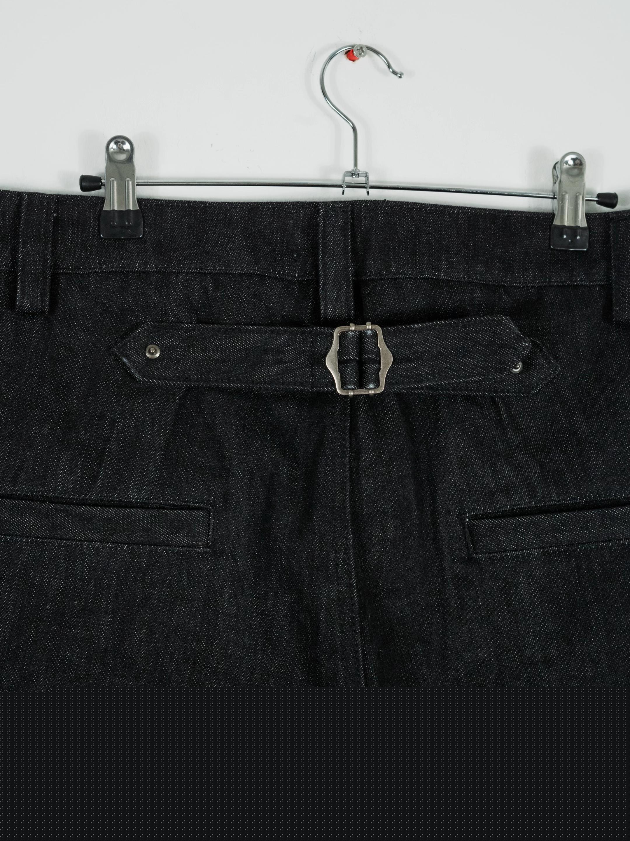 Black Wide Fit Denim Bermuda Shorts