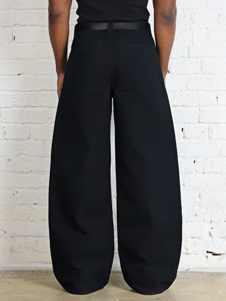 PLEATED WIDE-LEG TROUSERS