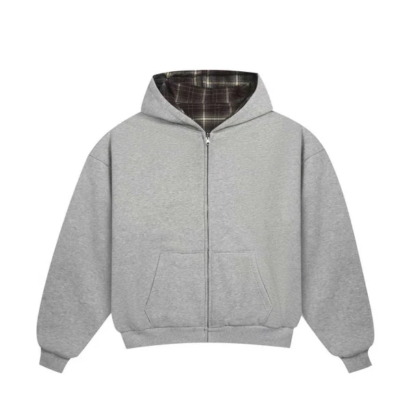 REVERSIBLE DOUBLE HOOD ZIP-HOODIE