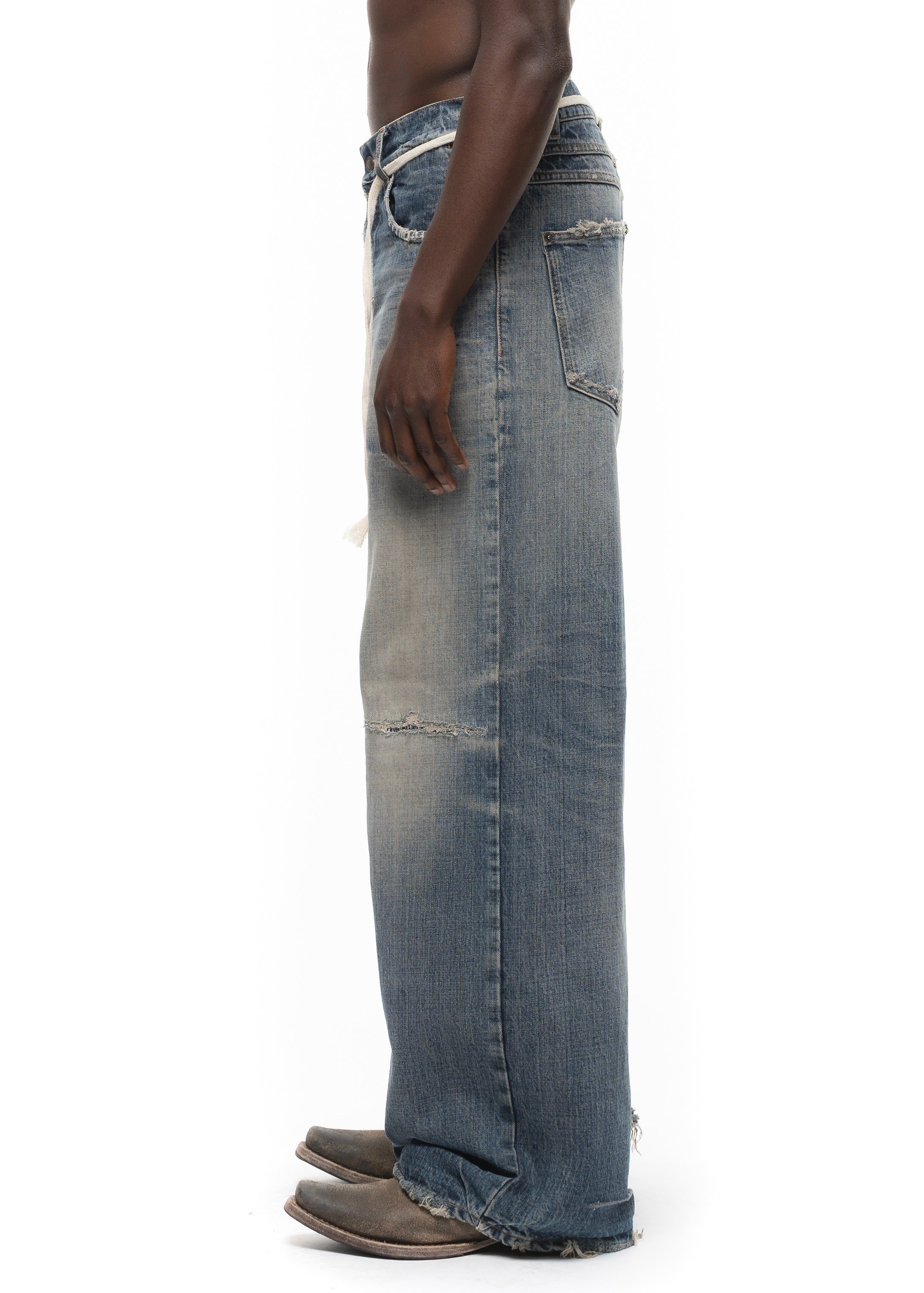 ITALIAN NAPOLI TEXTURE LOOSE DENIM
