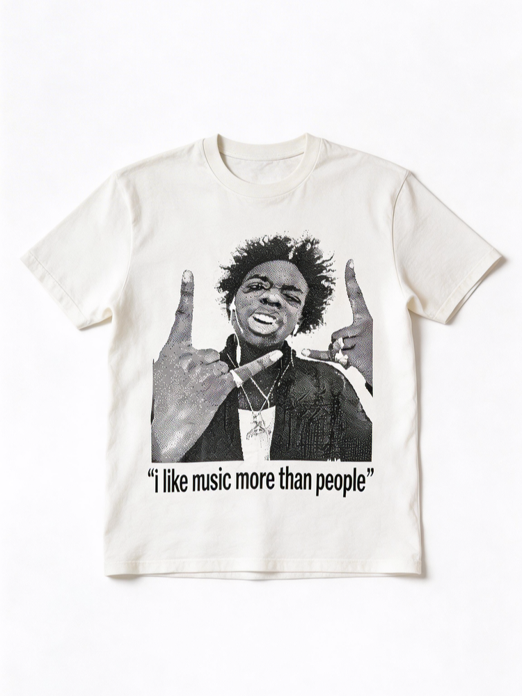 "MUSIC OVER PEOPLE" GRAPHIC TEE