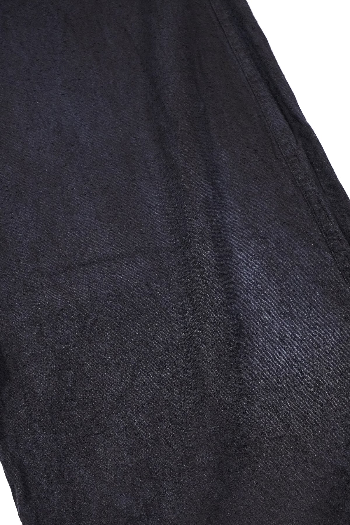 Distressed Retro Linen Cropped Trousers Back Buckle Waist Design