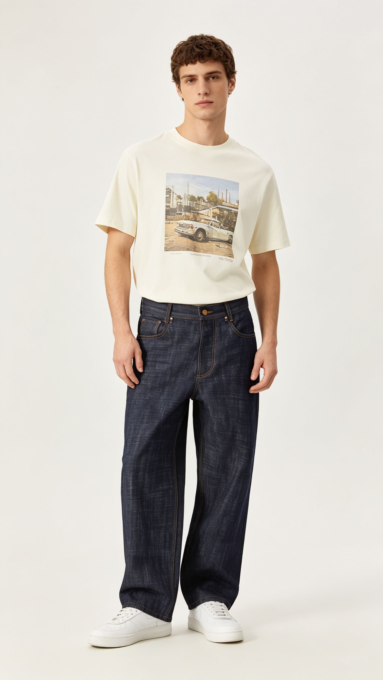 Selvedge Denim Jeans Textured Blue