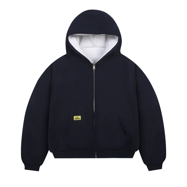 REVERSIBLE DOUBLE HOOD ZIP-HOODIE
