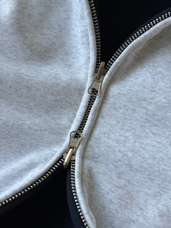 REVERSIBLE DOUBLE HOOD ZIP-HOODIE
