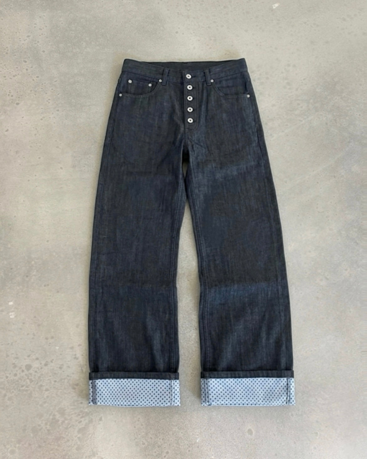 Polka Dot Cuffed Denims