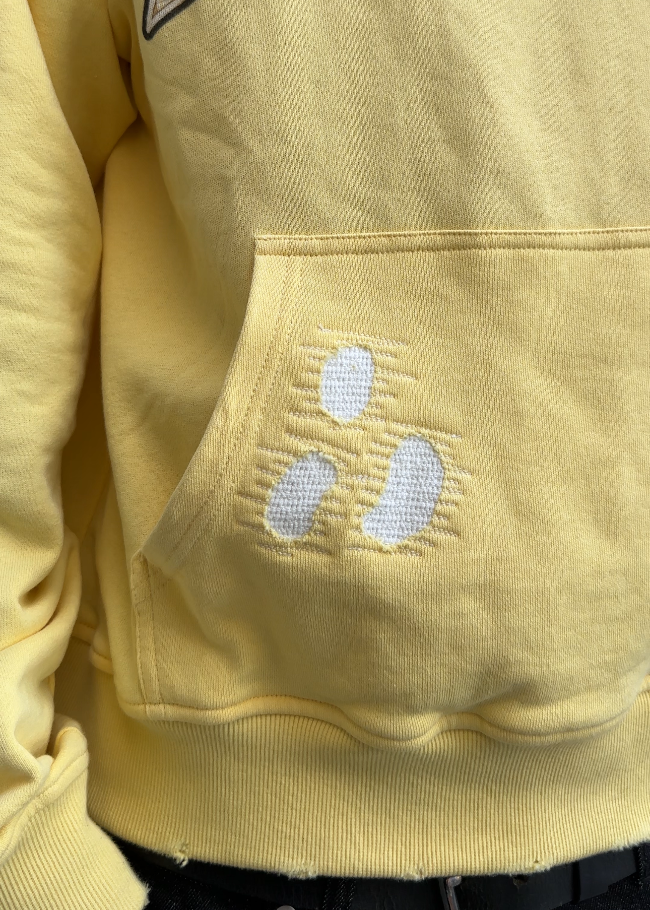 Vintage Script Graphic Distressed Hoodie