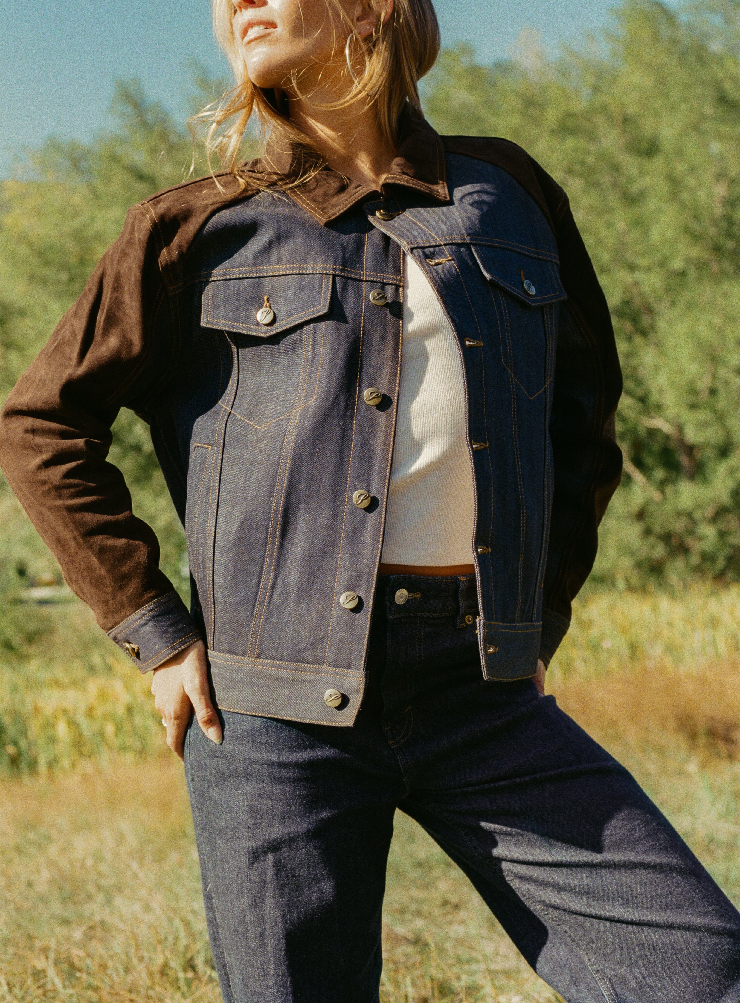 Selvedge Denim & Suede Jacket