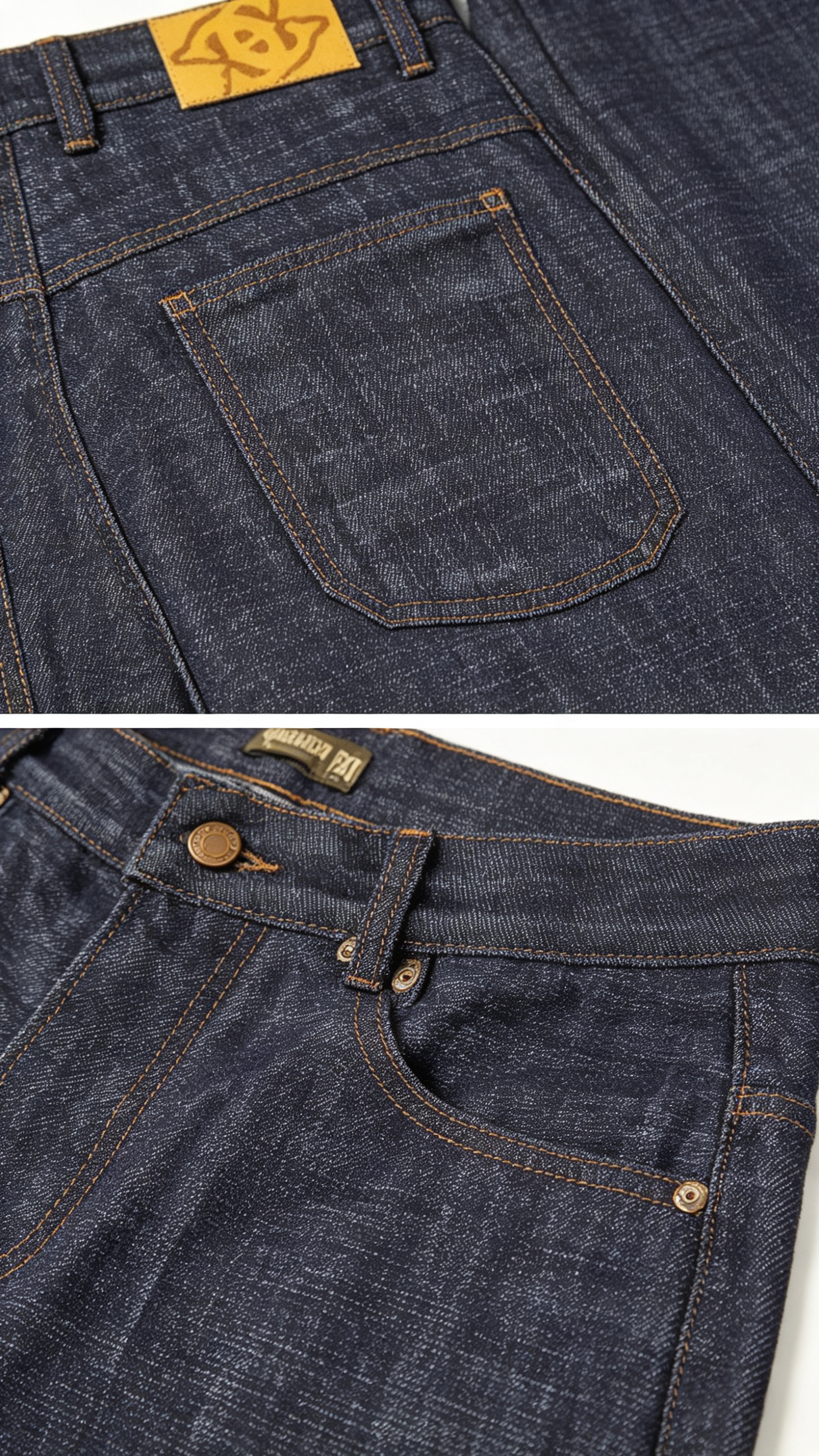 Selvedge Denim Jeans Textured Blue