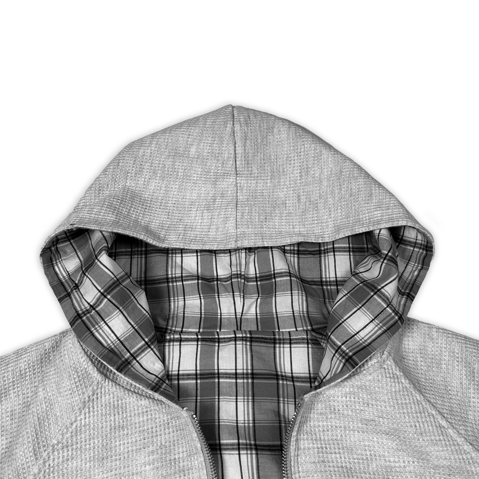 Black&Grey Flannel Hoodie