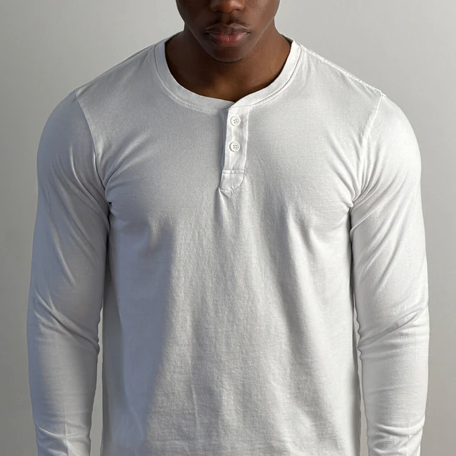 CROP MUSCLE TEE | HENLEY LONG SLEEVE