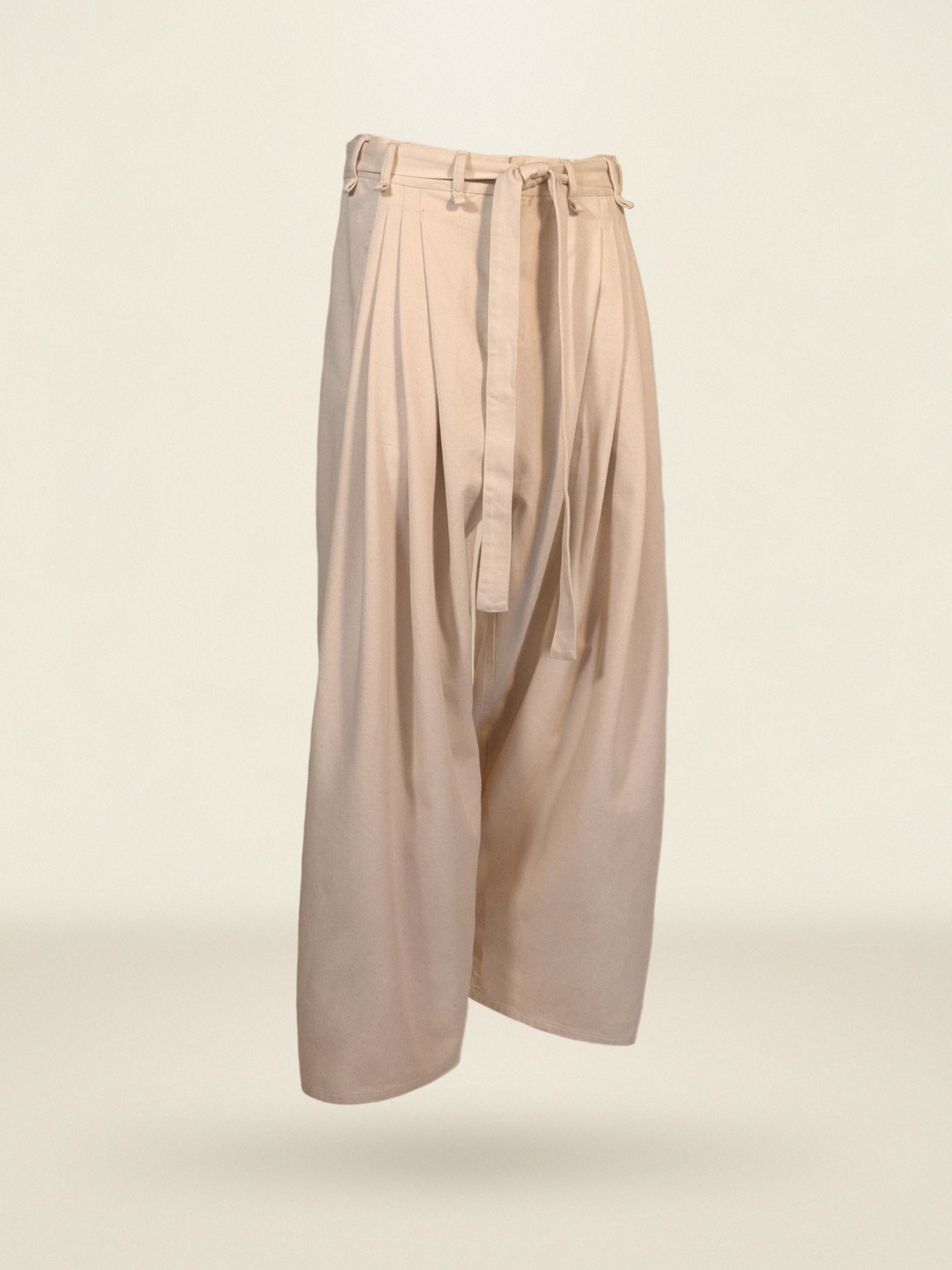 COLOR-BLOCK PLEATED TROUSERS