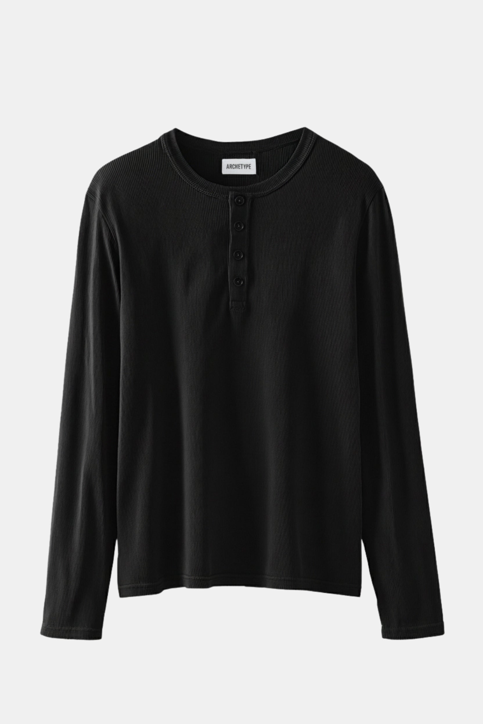 The Slim Crop Henley Longsleeve | White