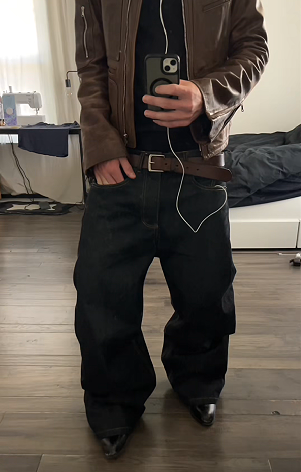 Fishbone Adjust Raw Denim Flare Pants