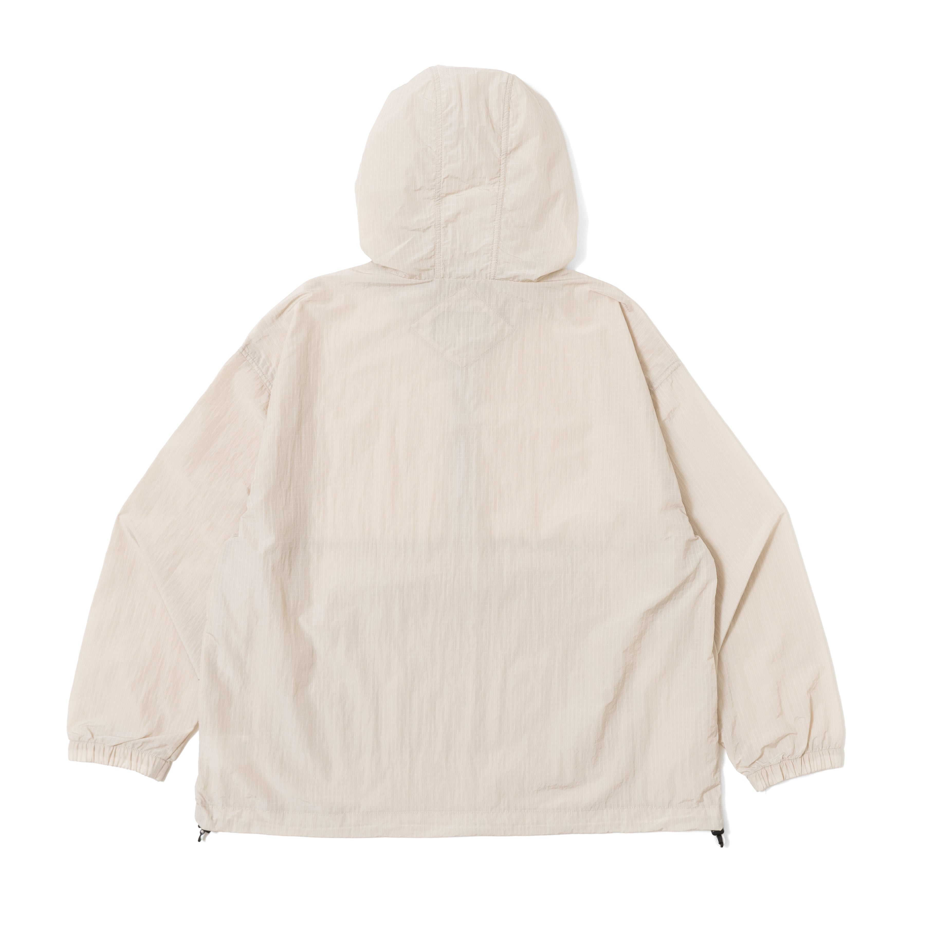 Half Zip Grid Anorak Hooded Windbreaker