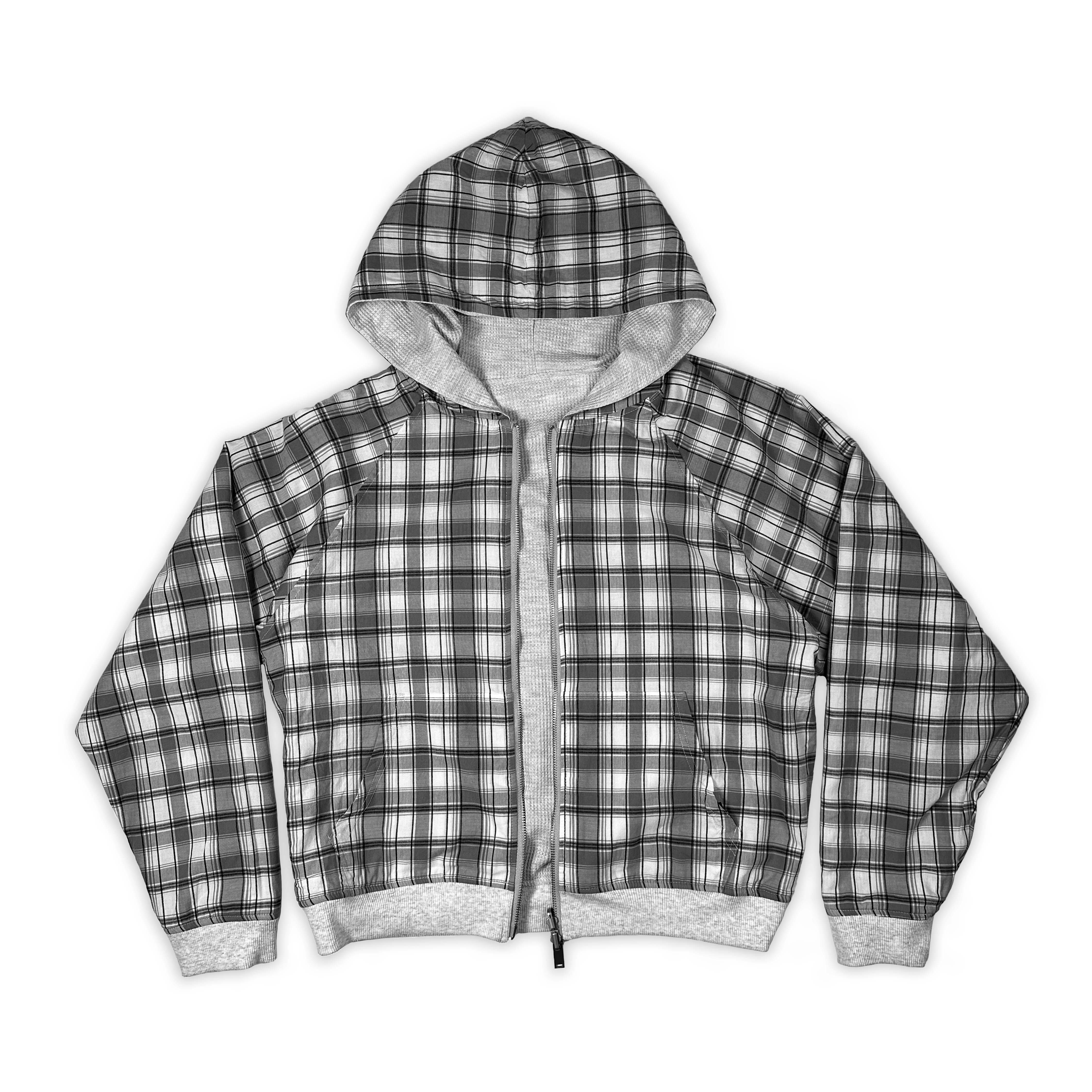 Black&Grey Flannel Hoodie