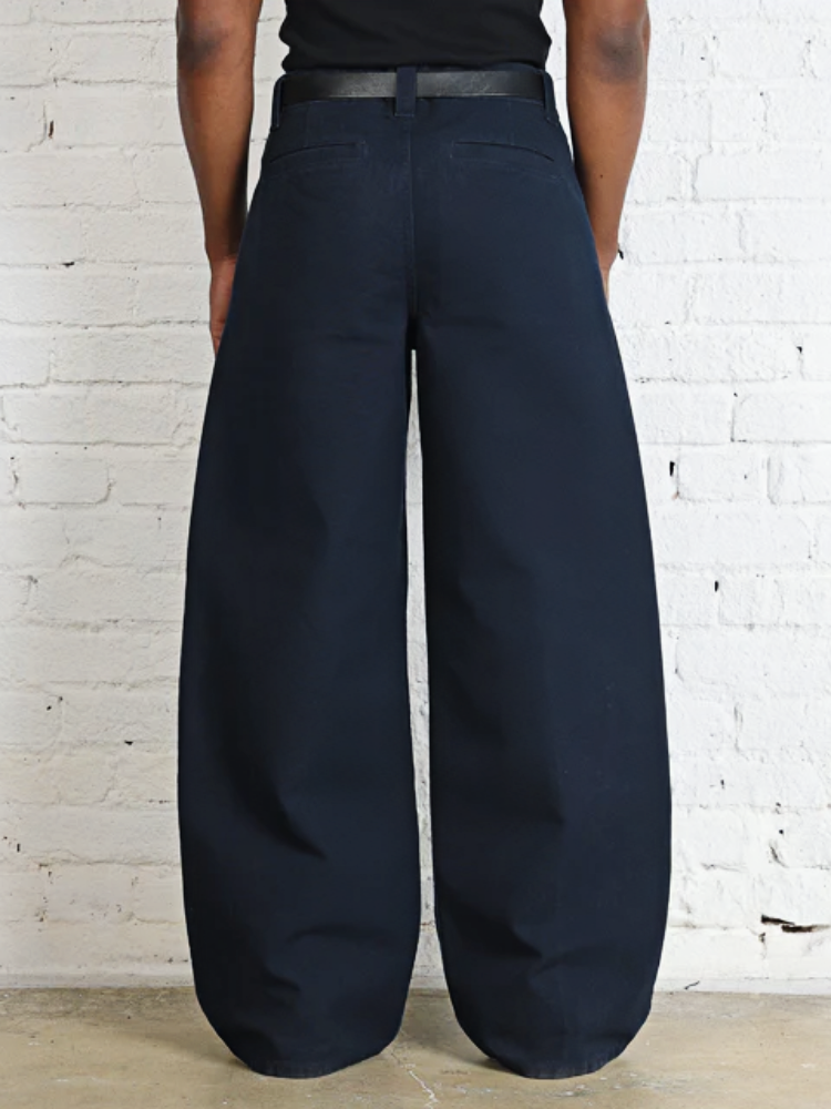 PLEATED WIDE-LEG TROUSERS