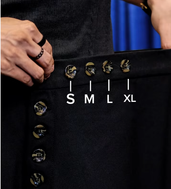 Adjustable Button Suit Pants