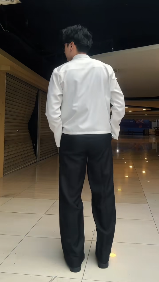 Adjustable Button Suit Pants