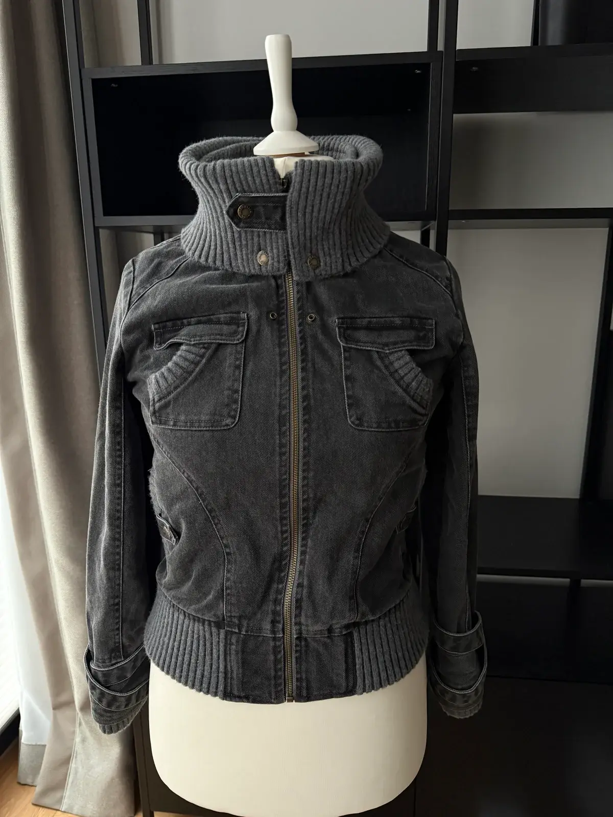 2000S RIBBED COLLAR CARGO JACKET