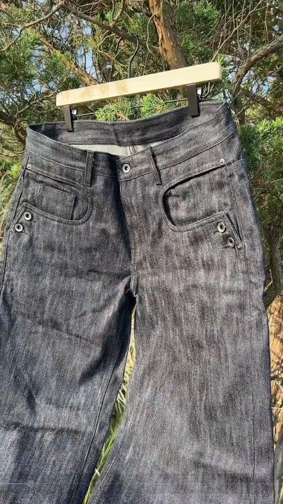 Multi-Pocket Flared Denim Jeans