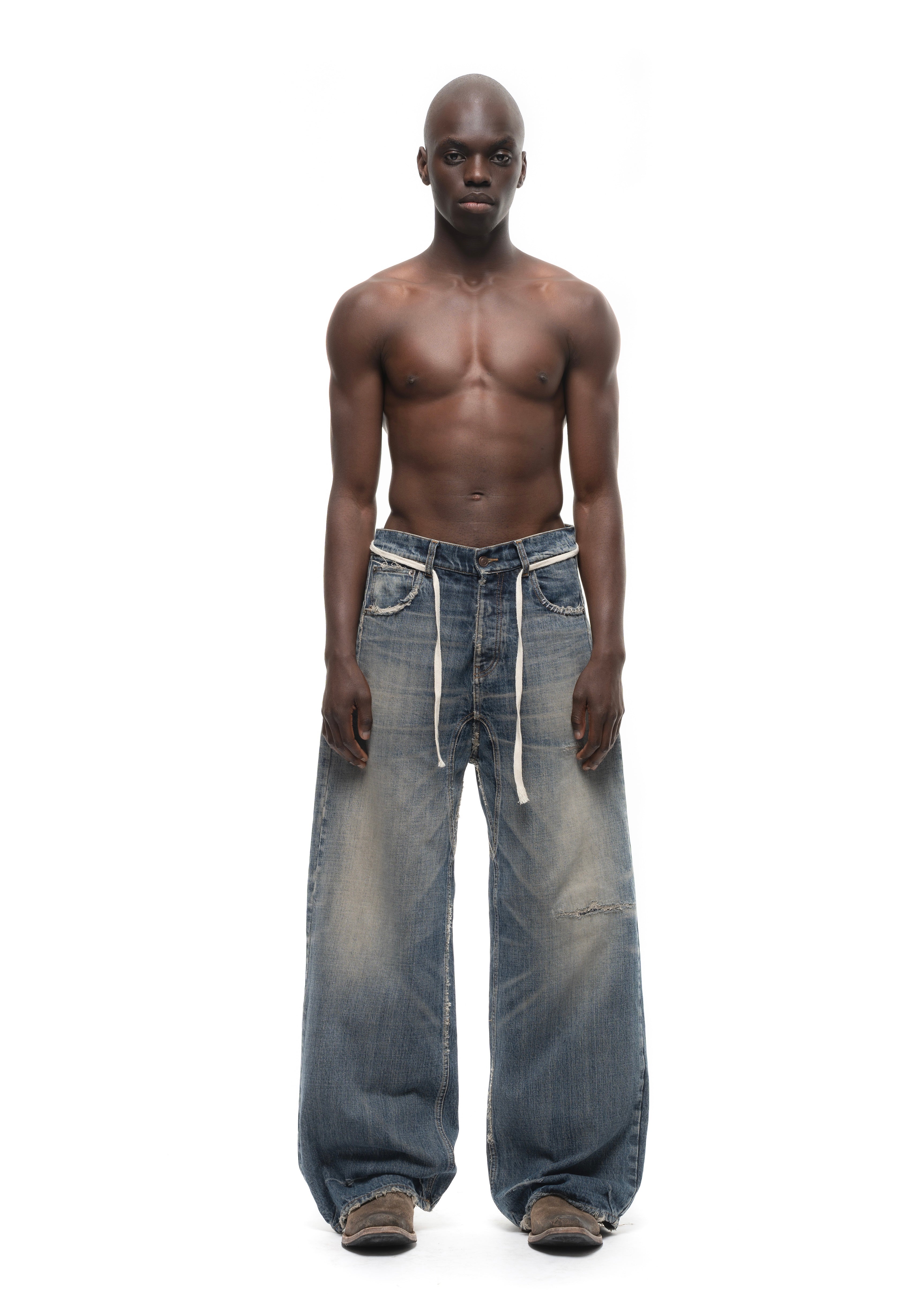 ITALIAN NAPOLI TEXTURE LOOSE DENIM
