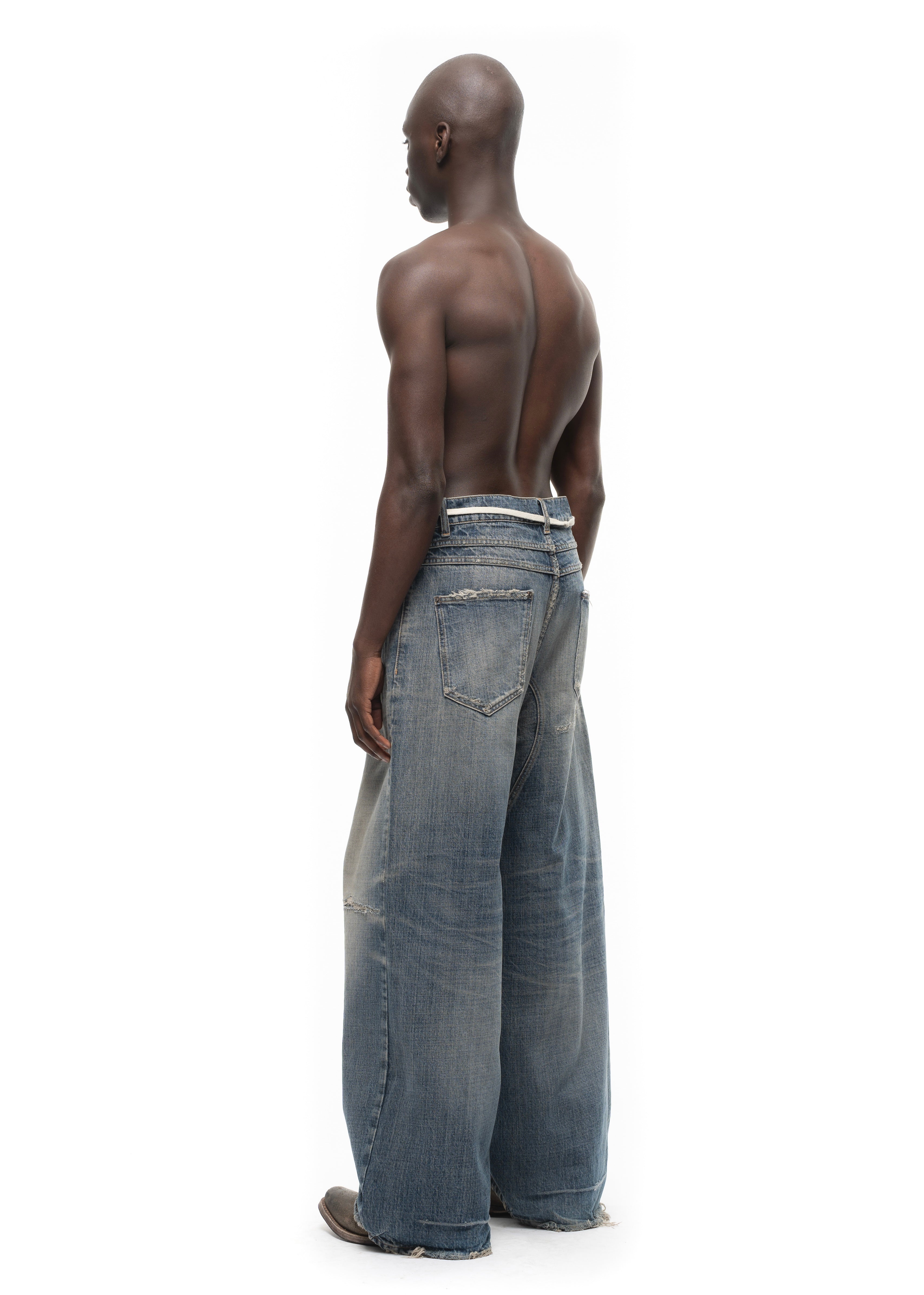 ITALIAN NAPOLI TEXTURE LOOSE DENIM