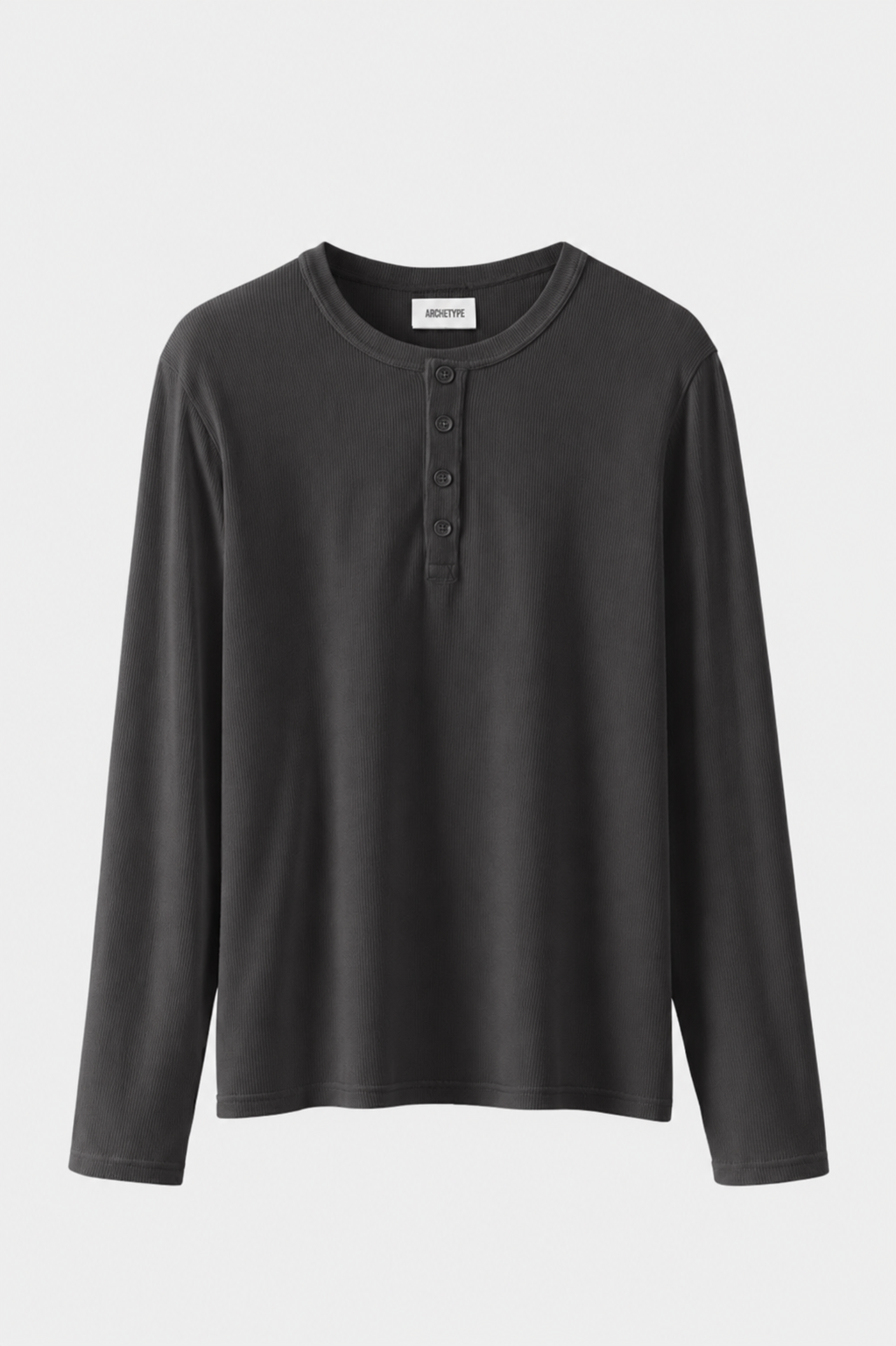 The Slim Crop Henley Longsleeve | White