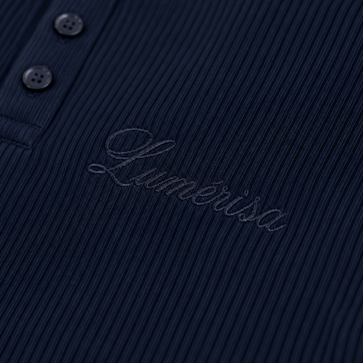 Ribbed Henley Shirt