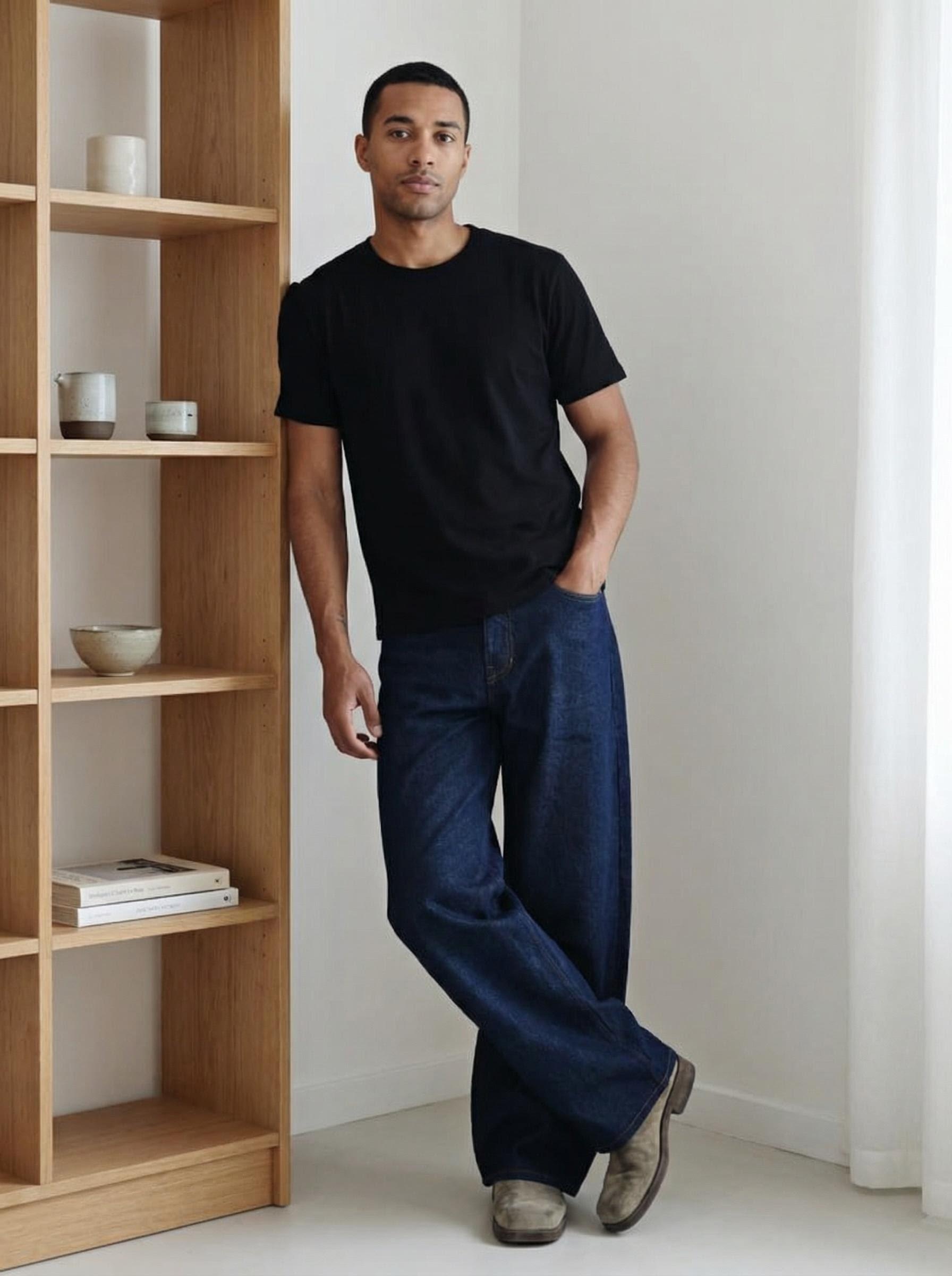 TOKYO RAW STRAIGHT-WIDE JEANS