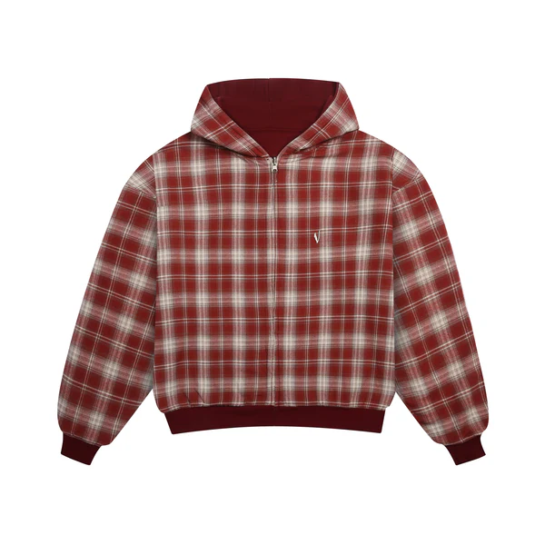 REVERSIBLE DOUBLE HOOD ZIP-HOODIE