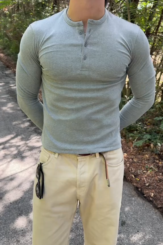 Long Sleeve Henley Shirt