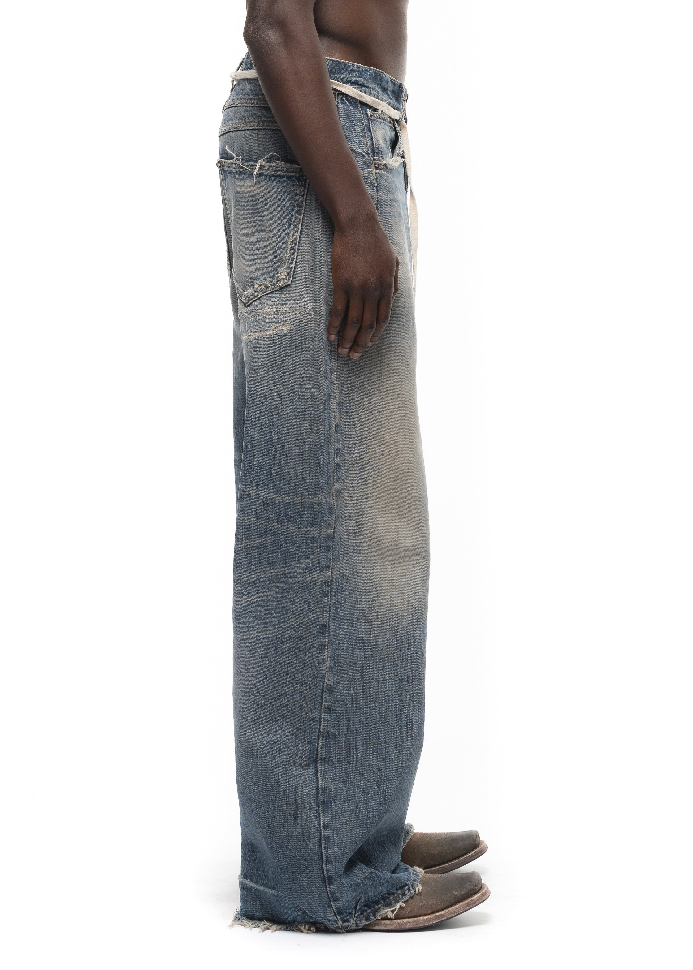 ITALIAN NAPOLI TEXTURE LOOSE DENIM