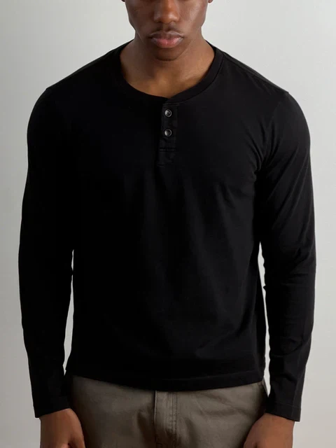 CROP MUSCLE TEE | HENLEY LONG SLEEVE