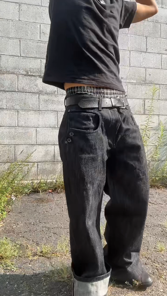 Multi-Pocket Flared Denim Jeans