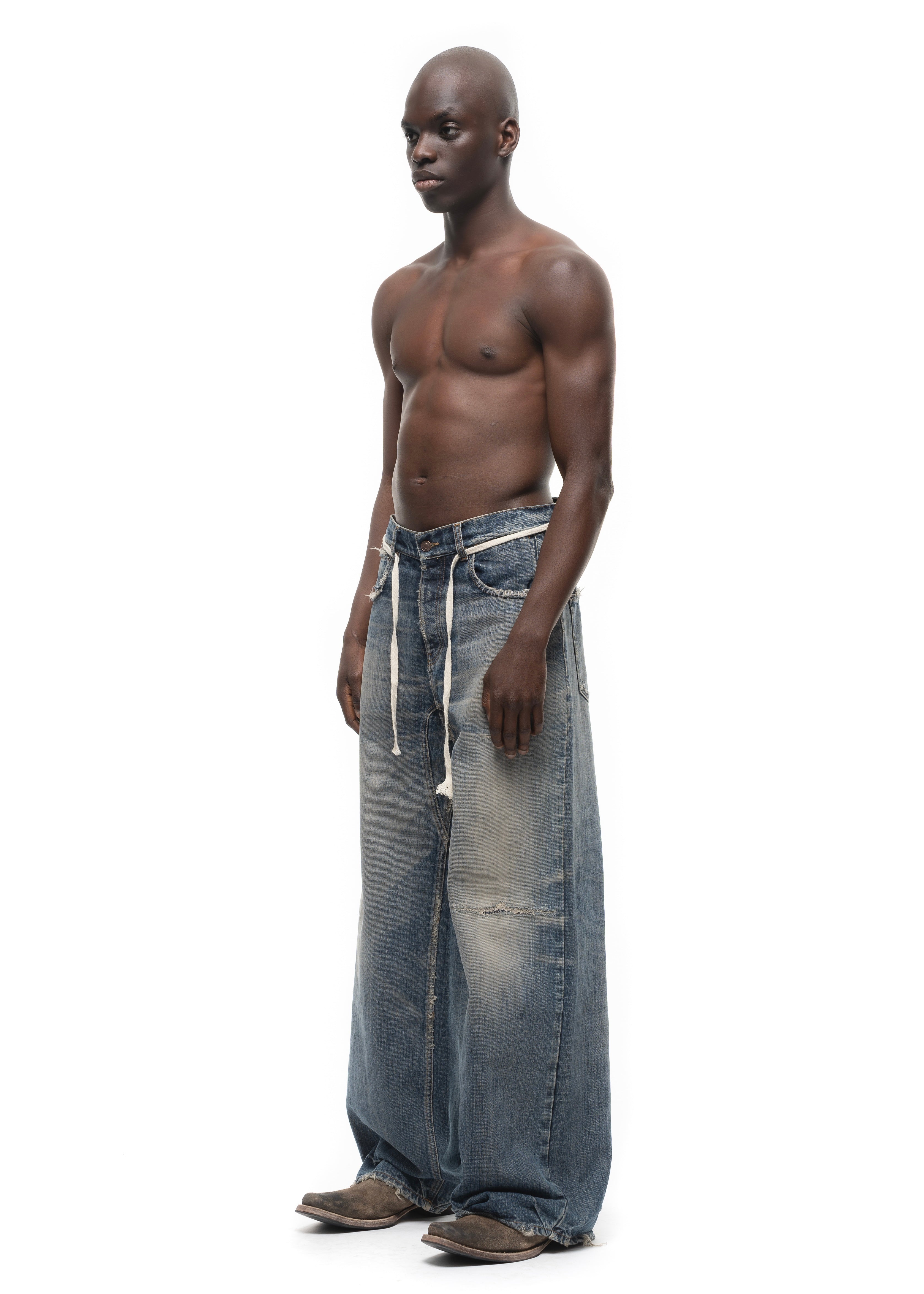 ITALIAN NAPOLI TEXTURE LOOSE DENIM
