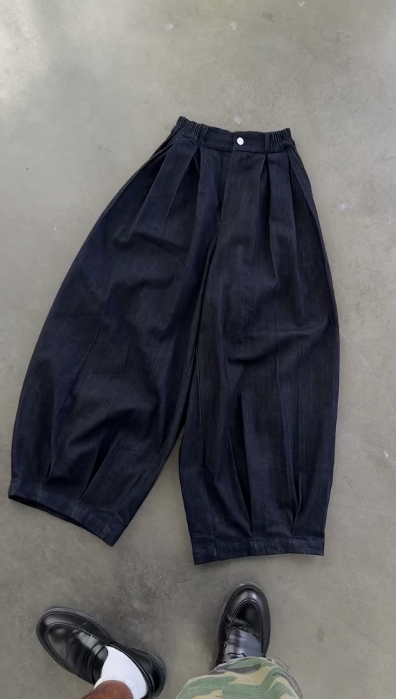 Men’s Oversized Balloon Fit Denim Pants