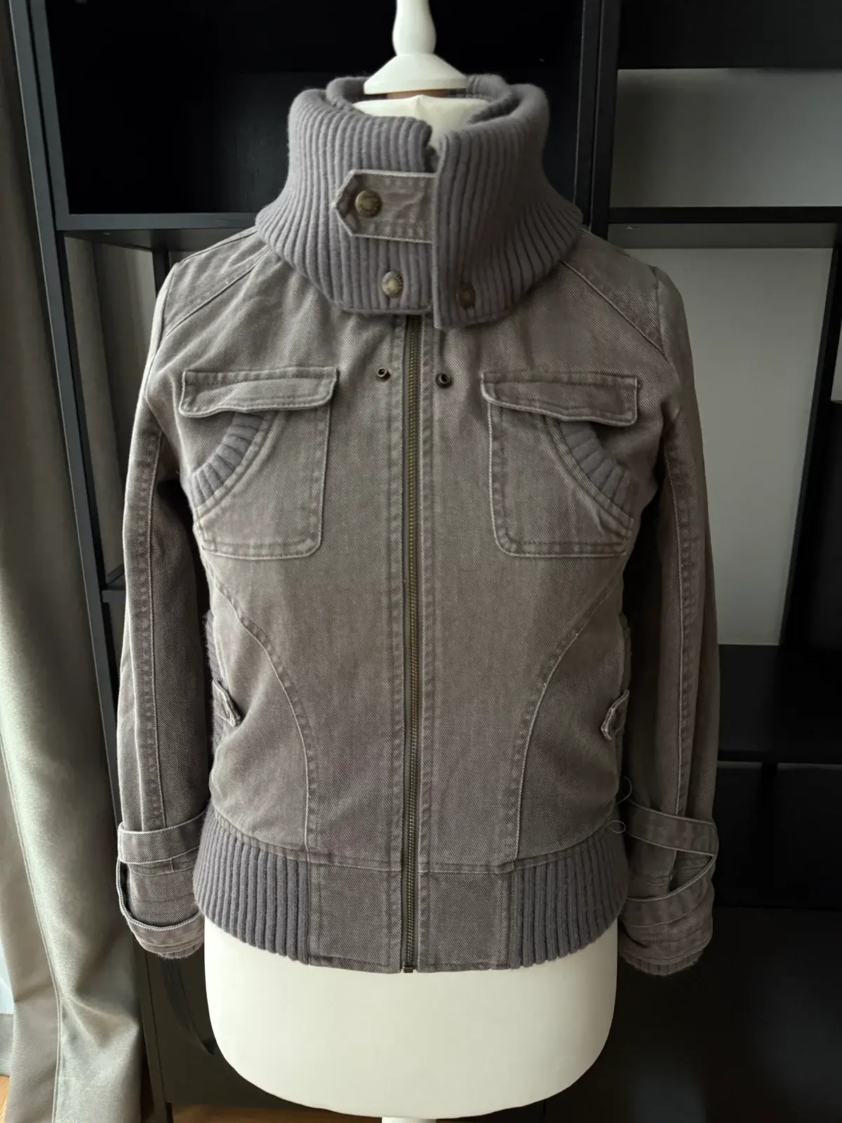 2000S RIBBED COLLAR CARGO JACKET
