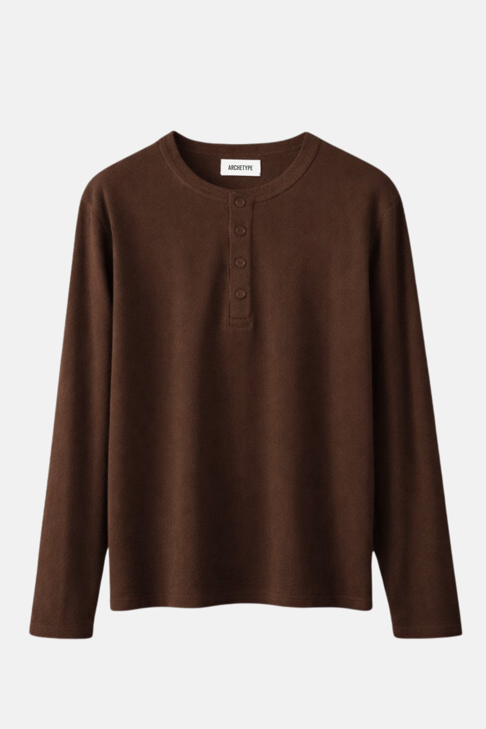 The Slim Crop Henley Longsleeve | White