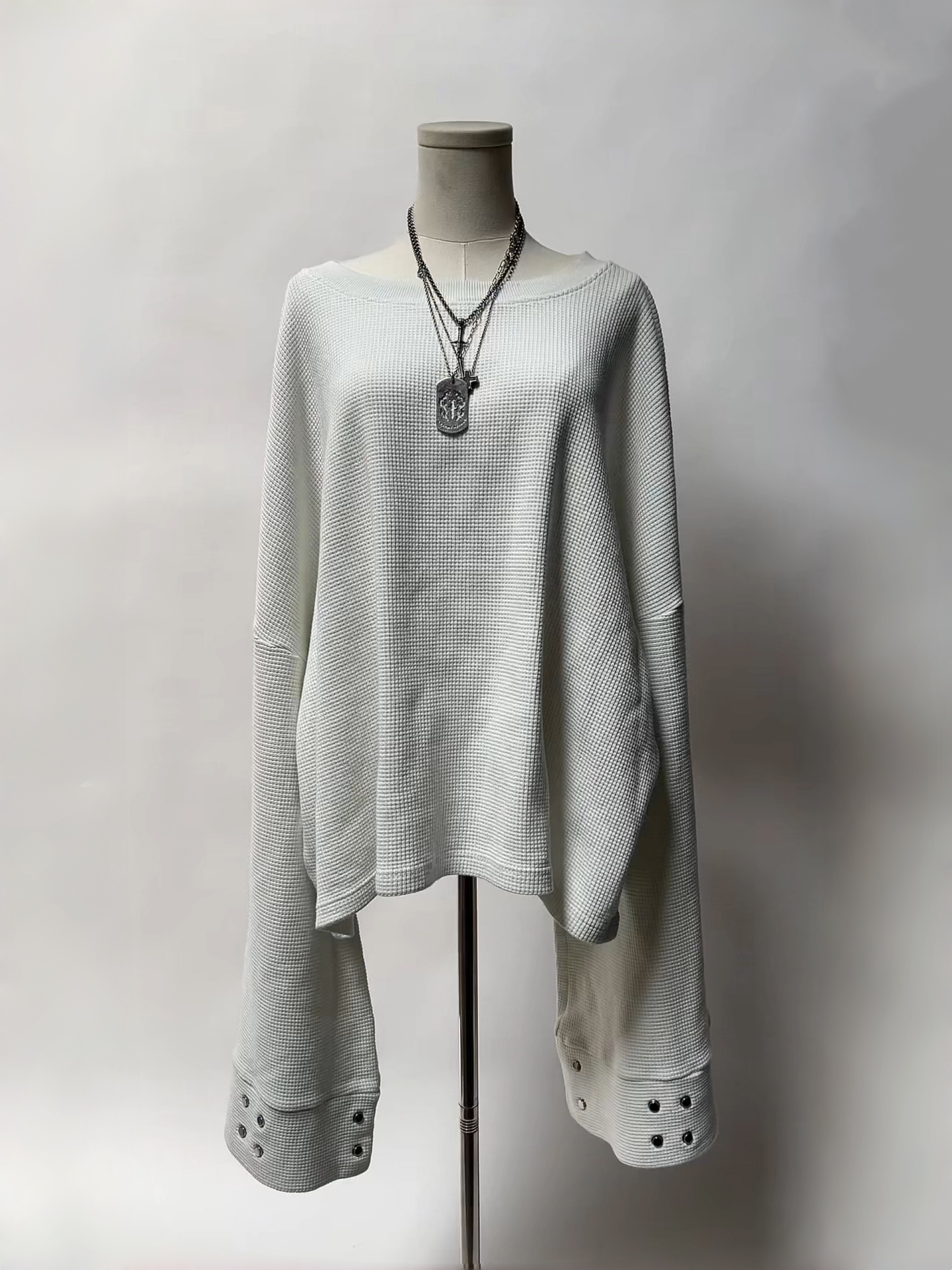 WIDE-CUFF WAFFLE LONG SLEEVE