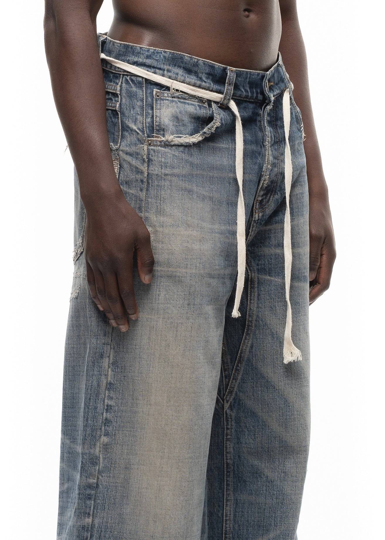 ITALIAN NAPOLI TEXTURE LOOSE DENIM
